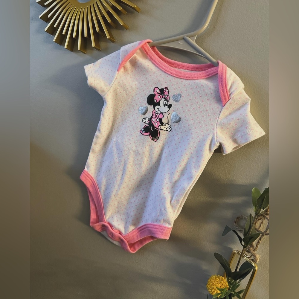 Baby Disney Minnie Mouse polka dot onesie